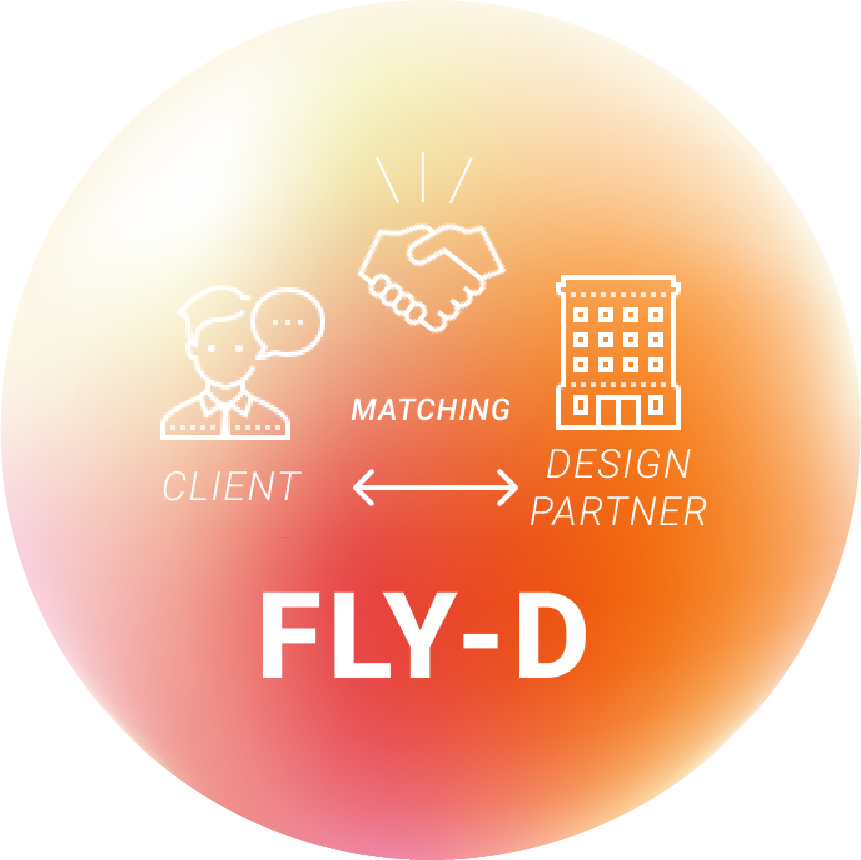 クライアントとデザインパートナーをマッチングさせます。